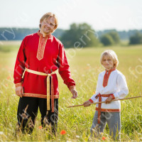 Рубаха Молодецкая, красный габардин