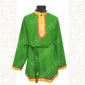 Рубаха Молодецкая, зеленый  габардин